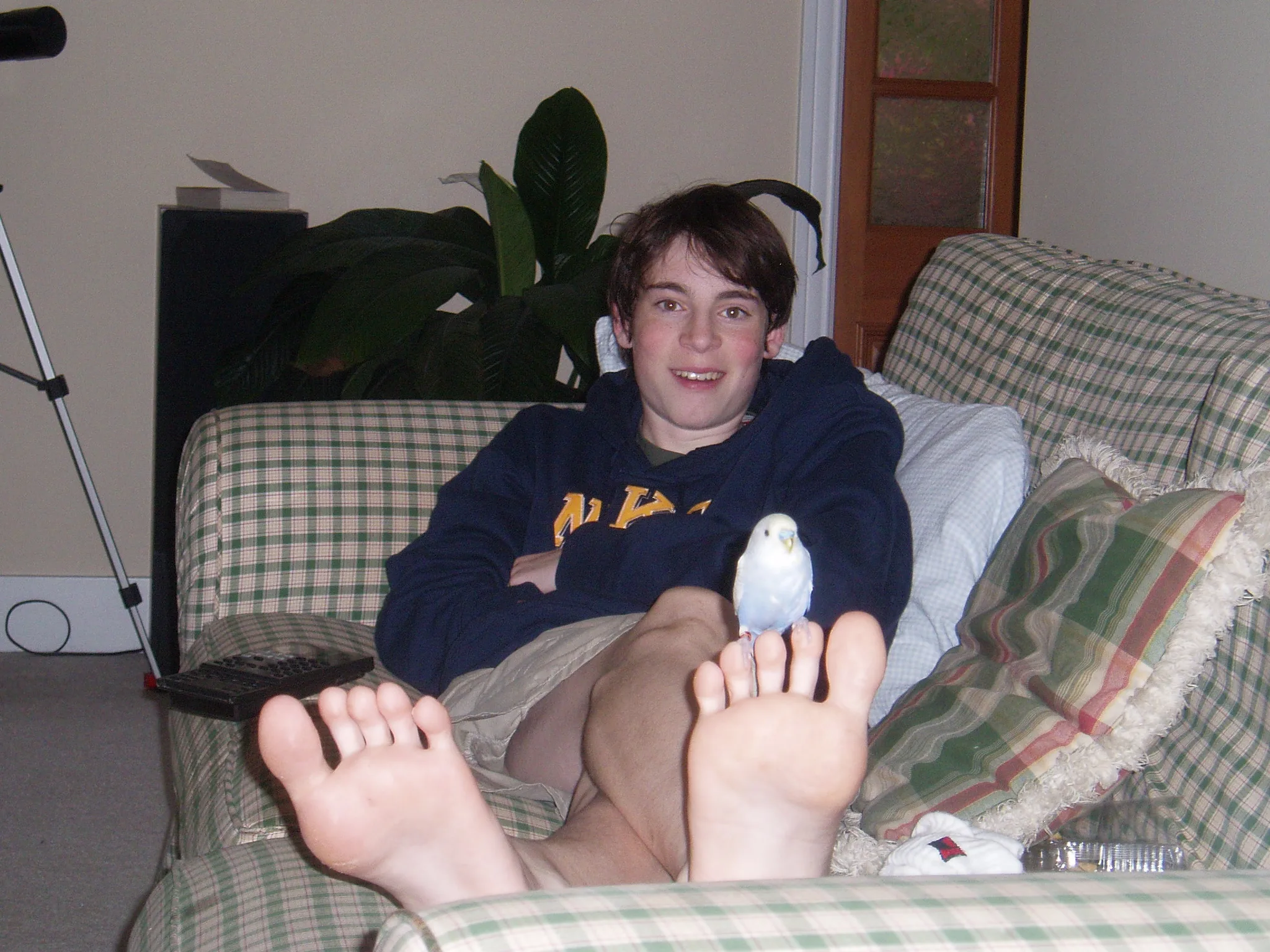 Young Owen relaxing in the cockpit of a boat